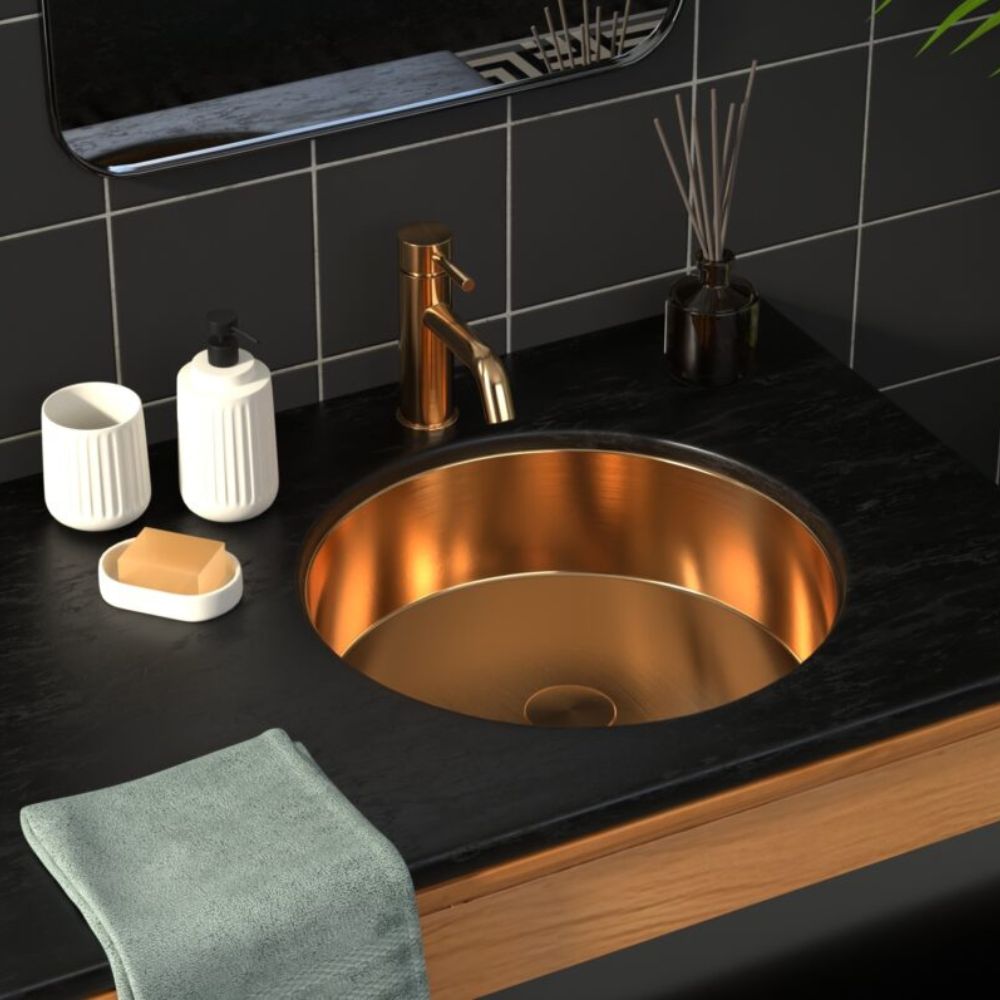 Badeloft Brushed Stainless Steel Sink ES-UB-01-M