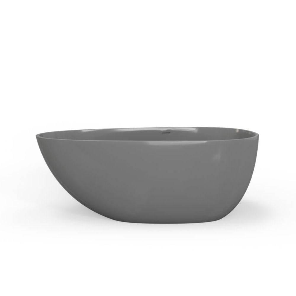 Gray ceramic bowl on a white background