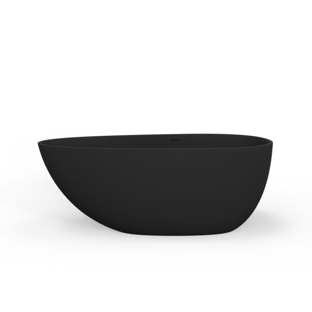 Black swim brief on a white background
