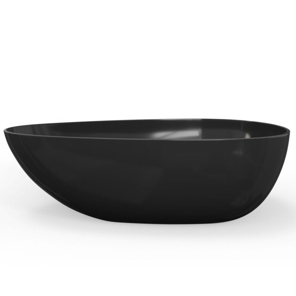 Black bowl on a white background
