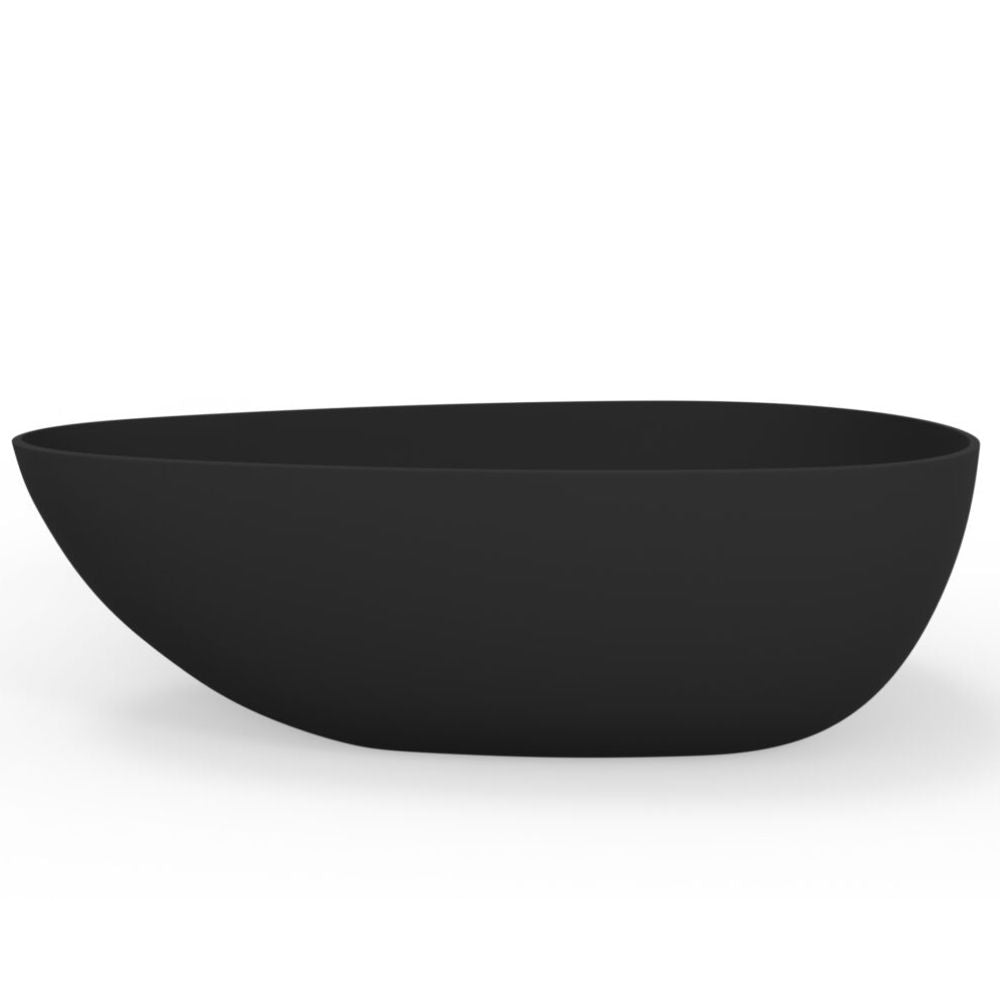 Black bowl on a white background