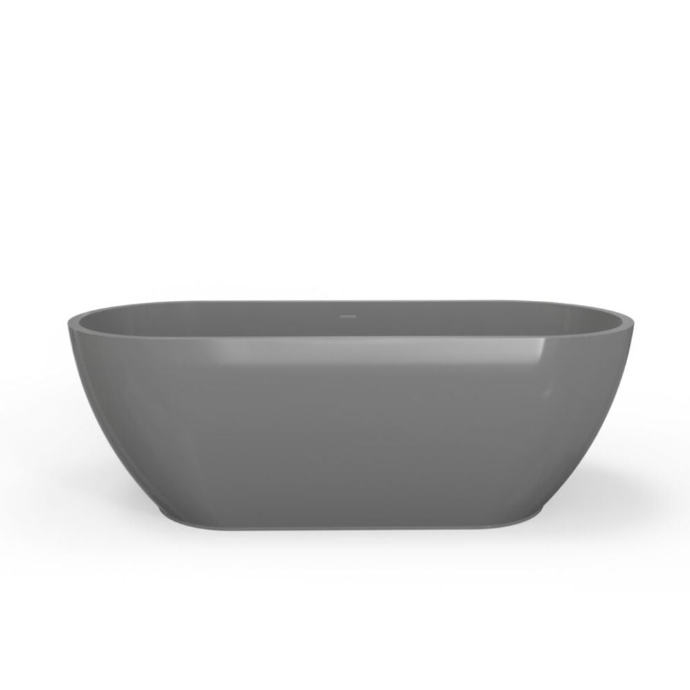 Gray oval basin on a white background