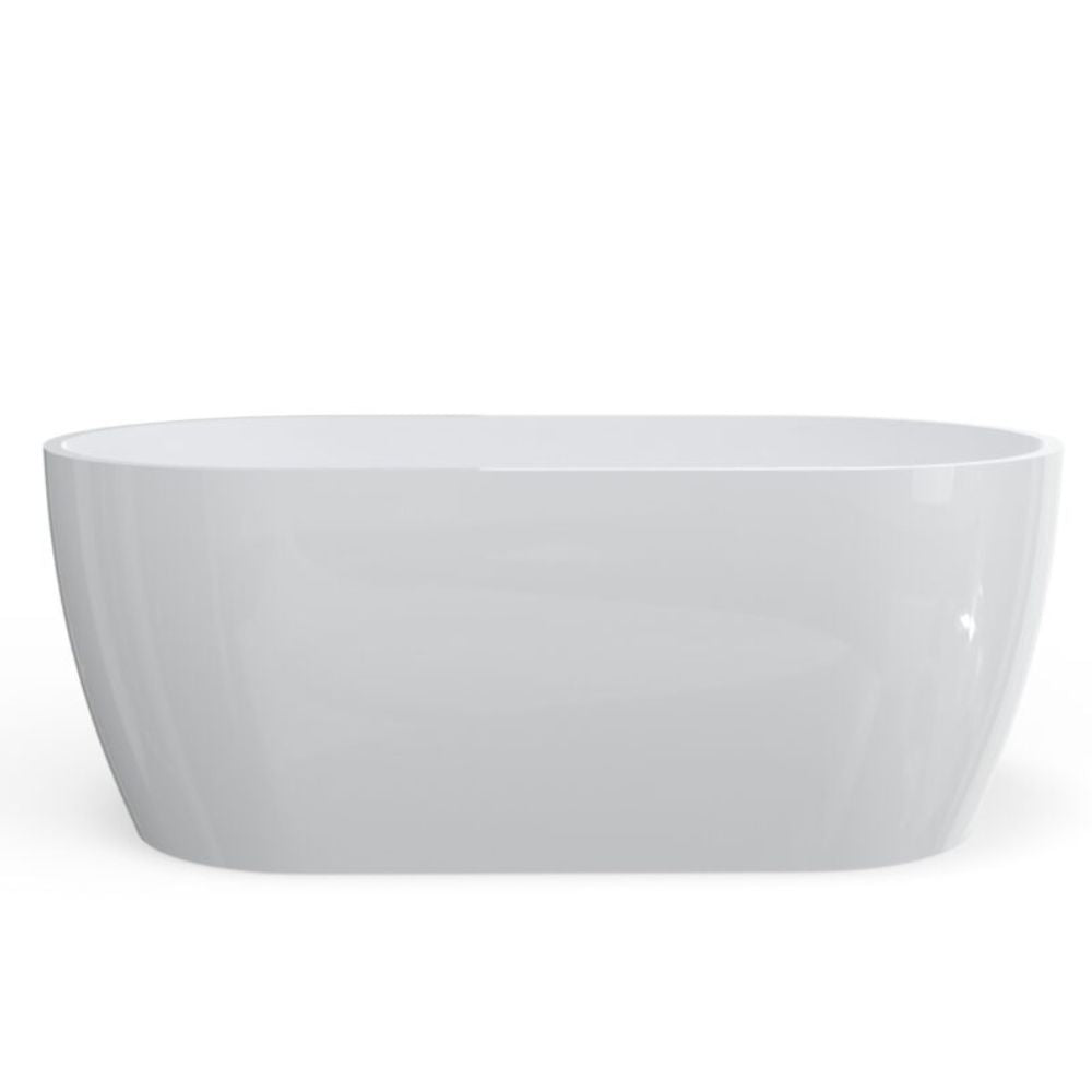 White freestanding bathtub on a white background