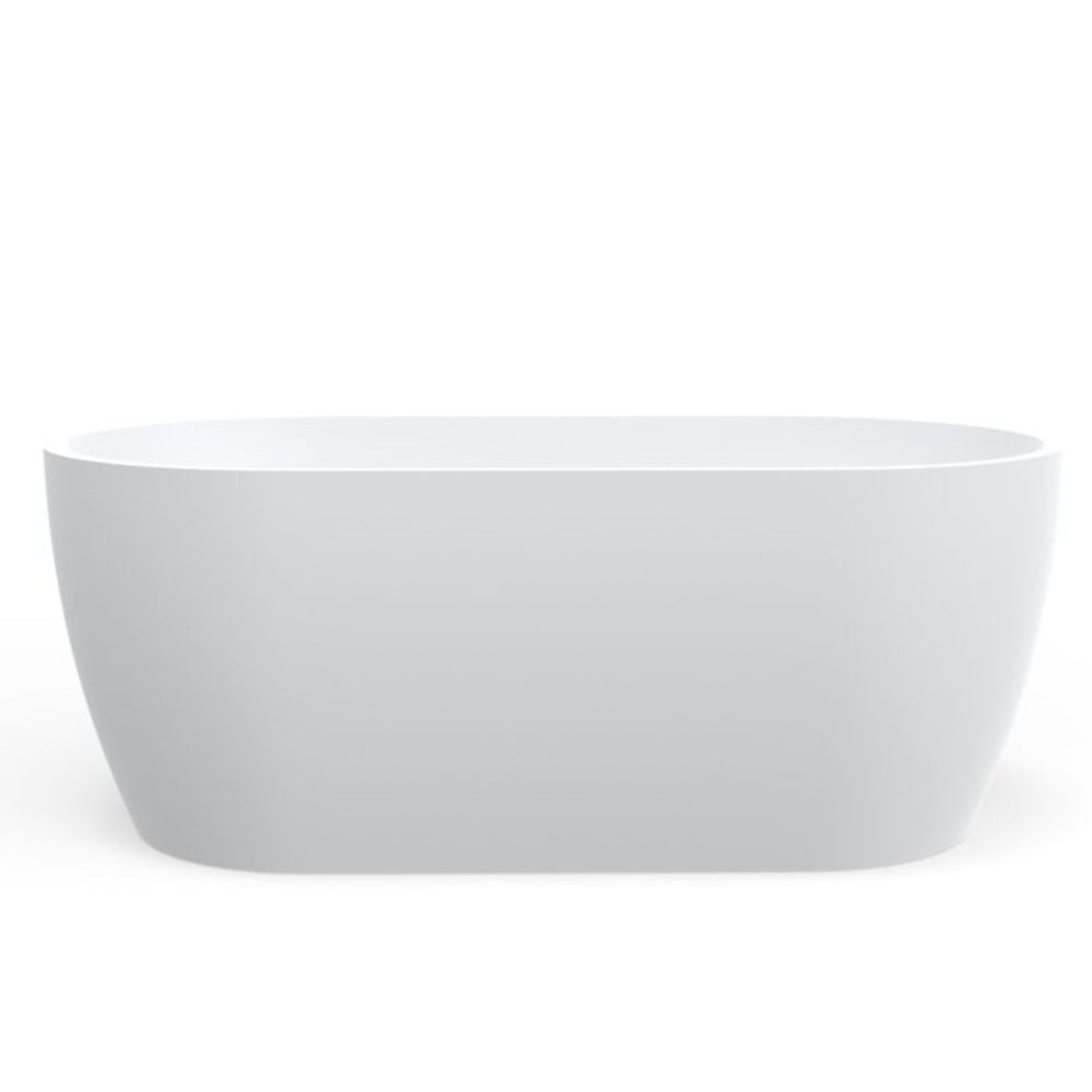 White oval basin on a white background