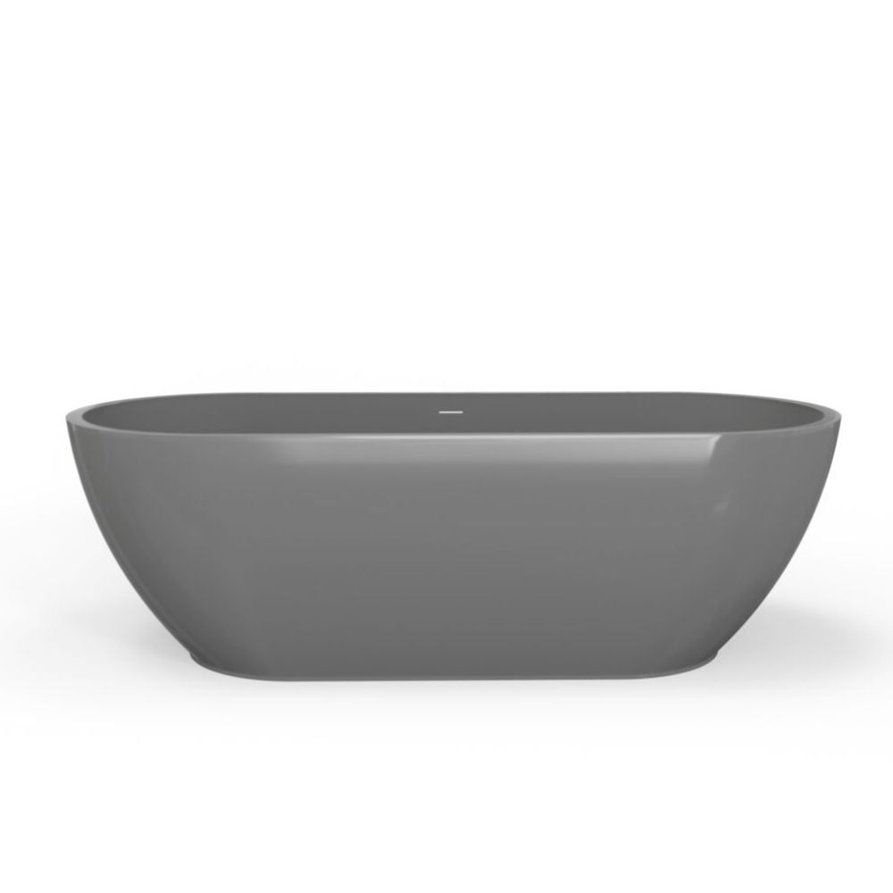 Gray freestanding bathtub on a white background