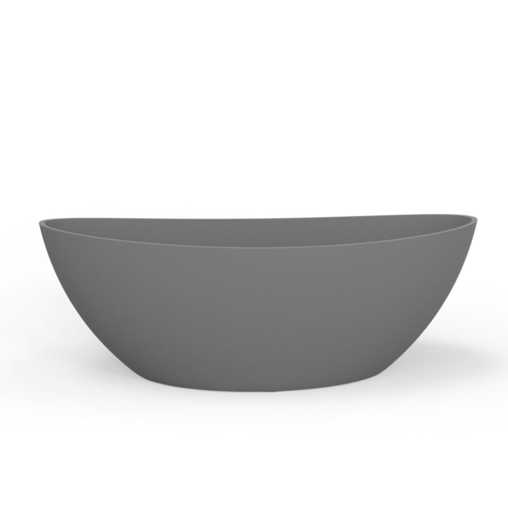 Gray bowl on a white background