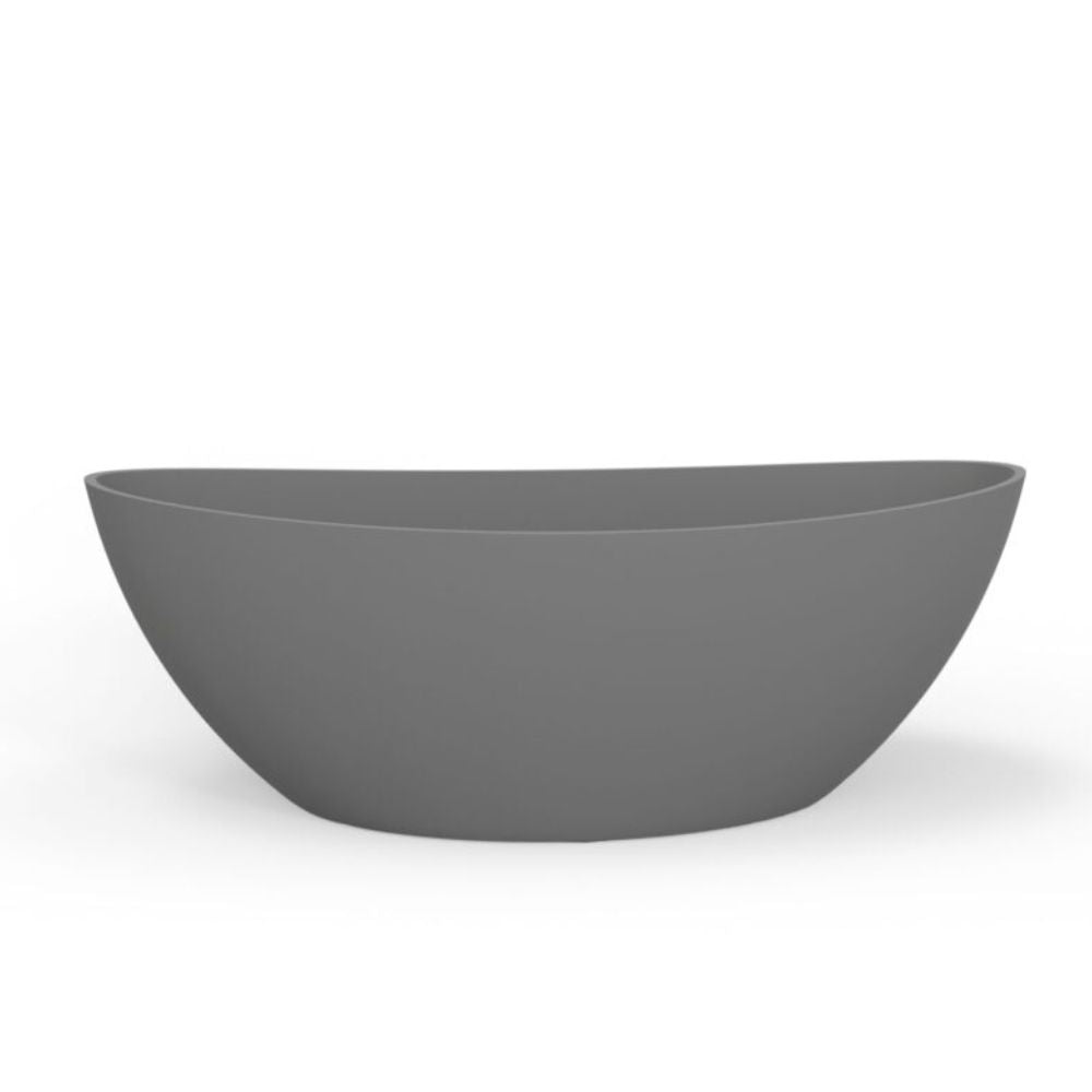 Gray bowl on a white background