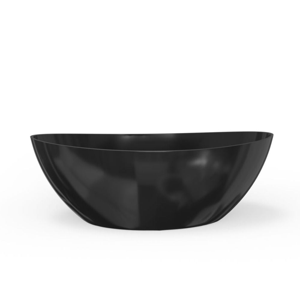 Black bowl on a white background