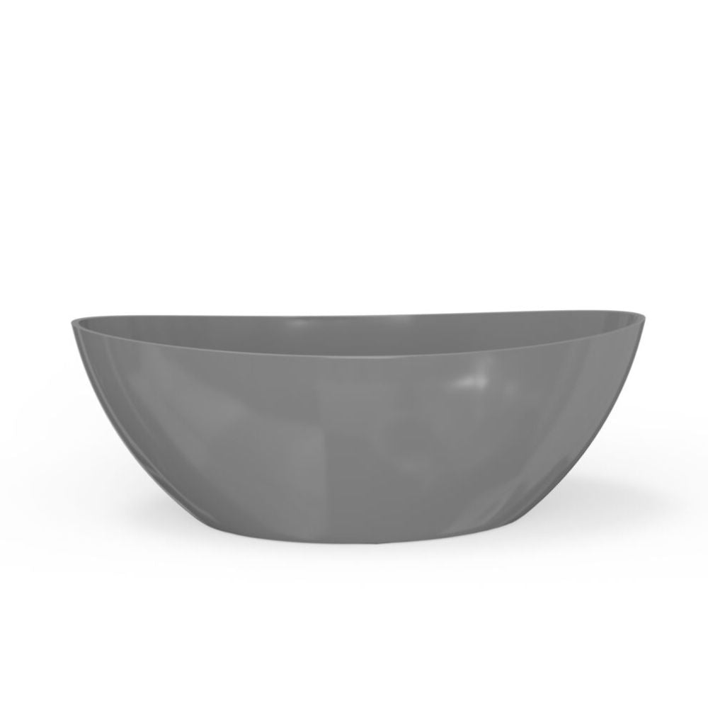 Gray ceramic bowl on a white background