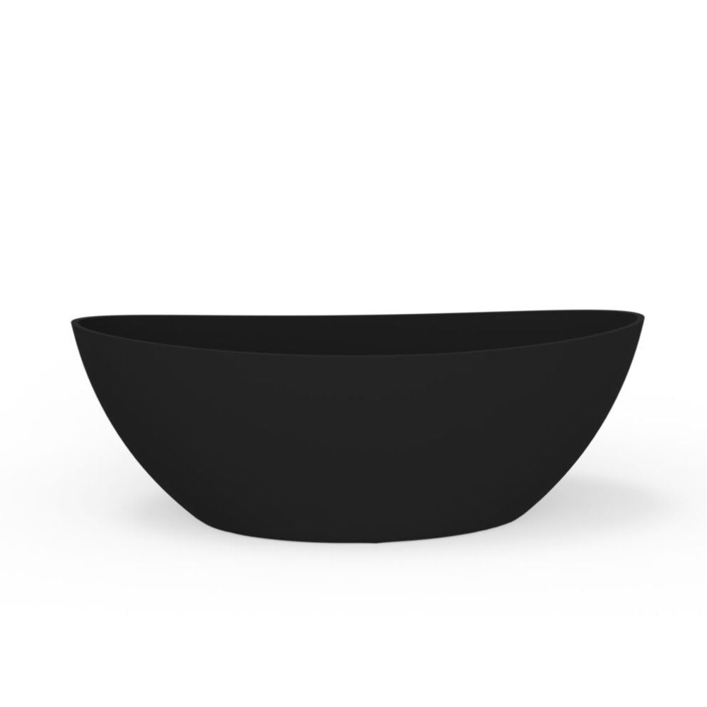 Black bowl on a white background