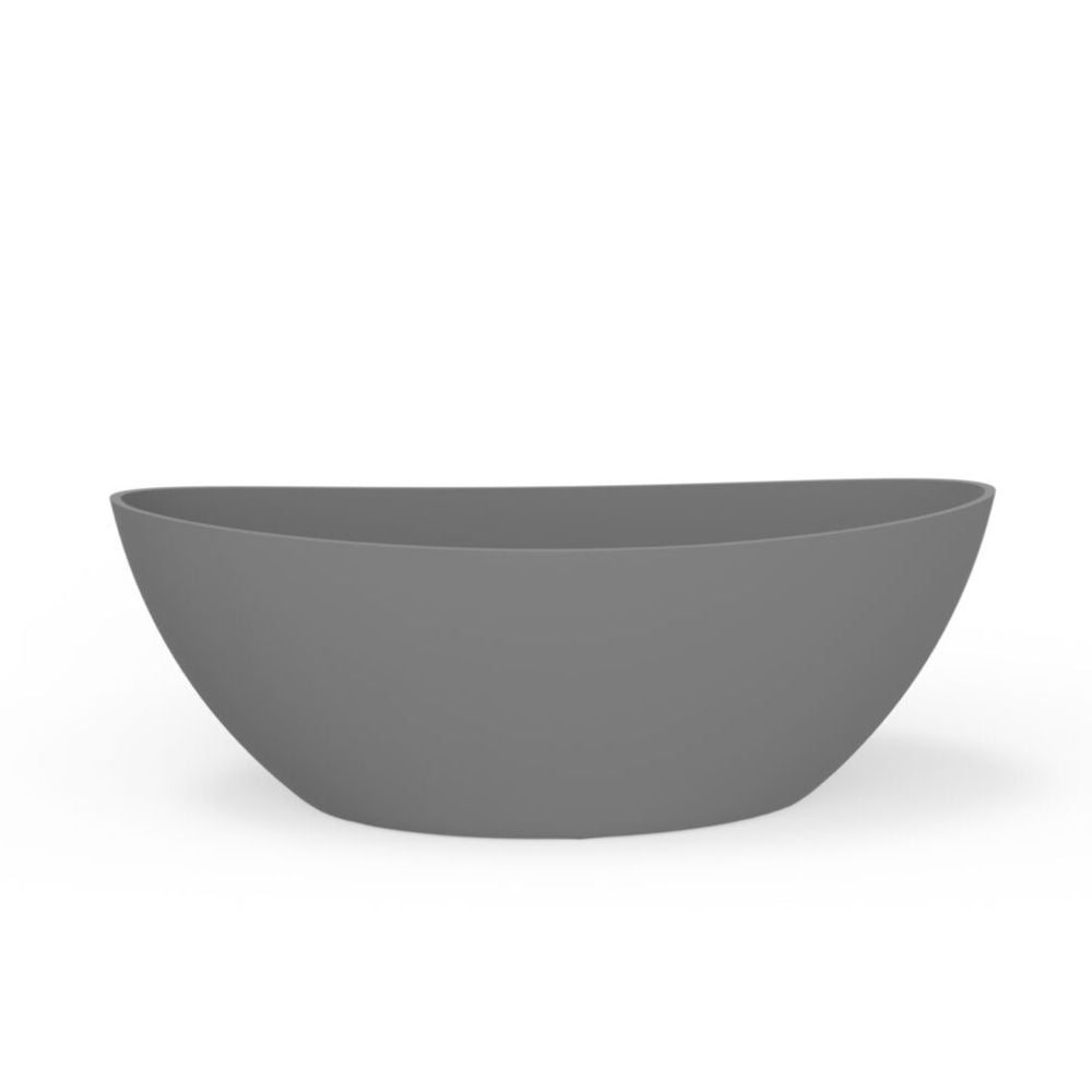 Gray bowl on a white background