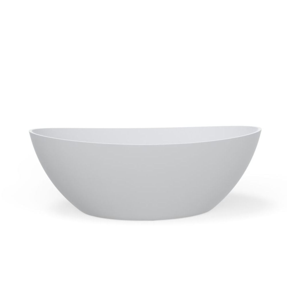 Gray ceramic bowl on a white background