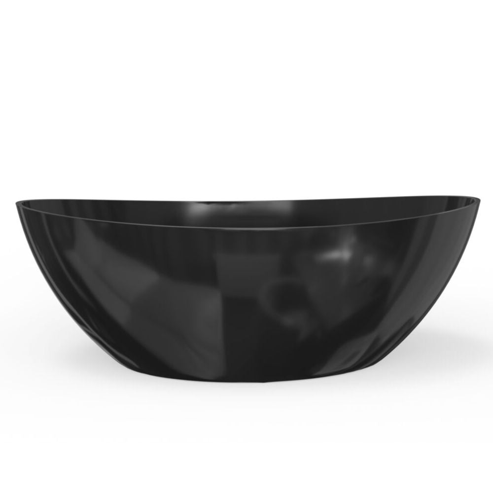 Black bowl on a white background