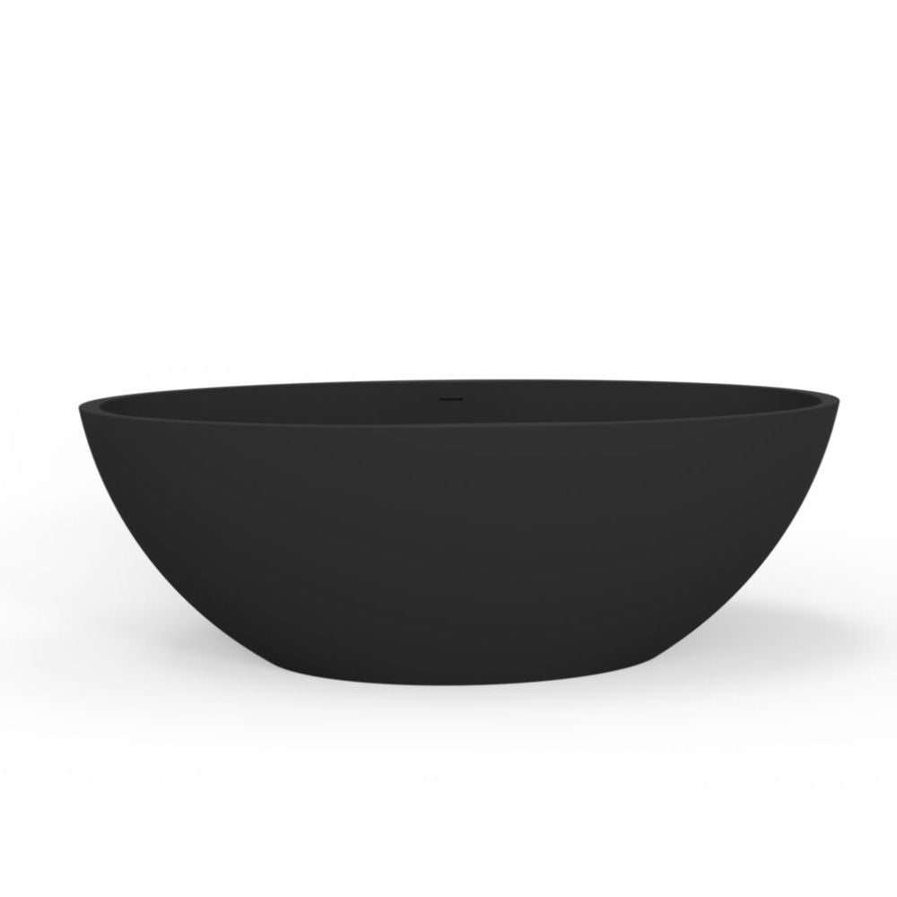 Black bowl on a white background