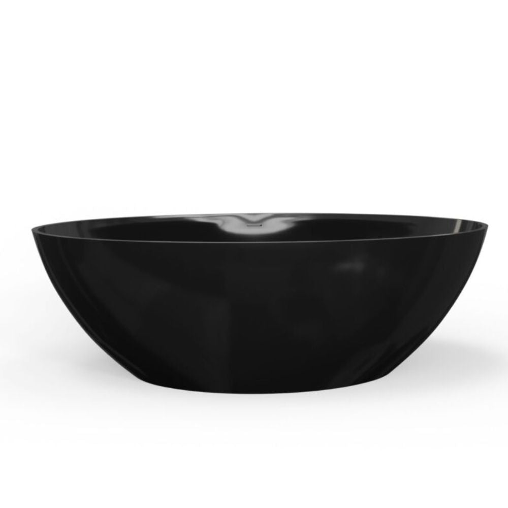 Black bowl on a white background