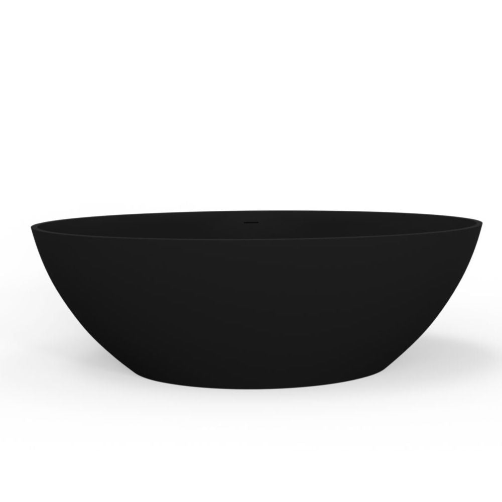 Black bowl on a white background