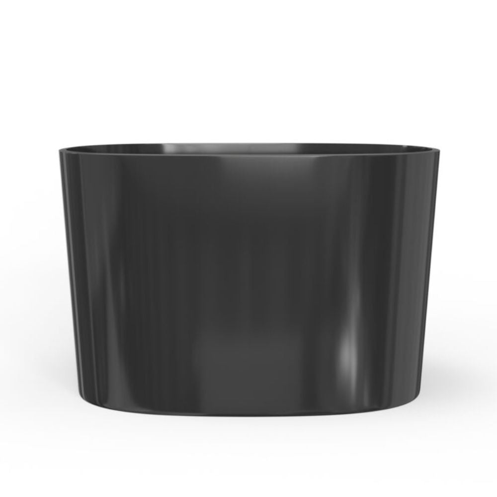 Black planter pot on a white background