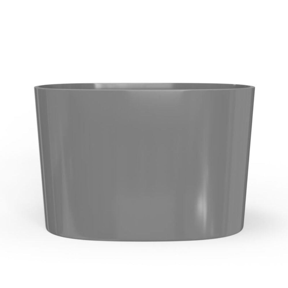 Gray planter pot on a white background