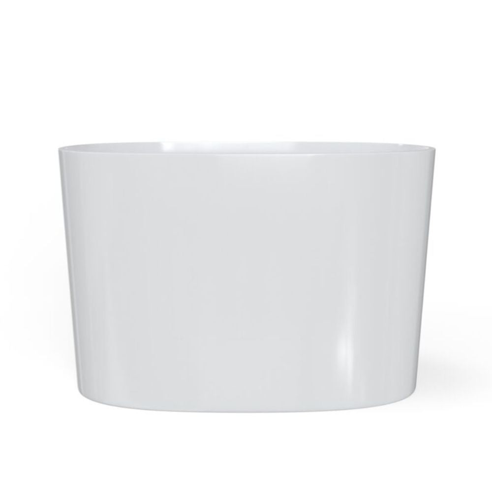 White ceramic planter on a white background
