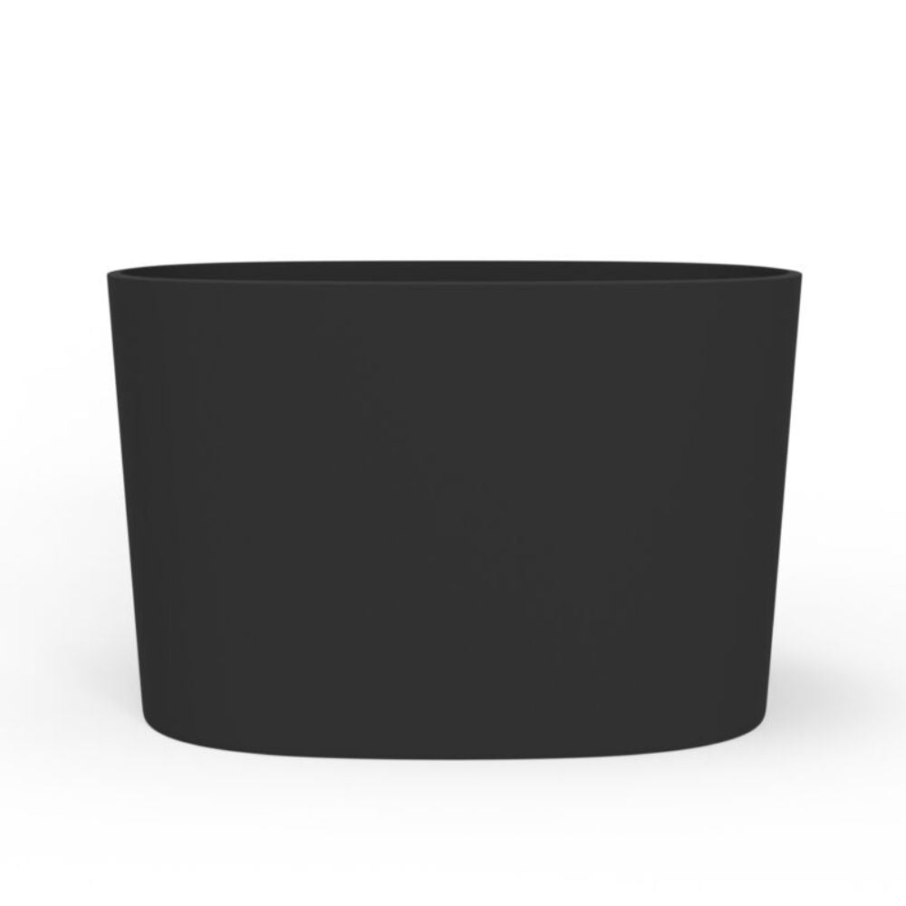 Black planter pot on a white background