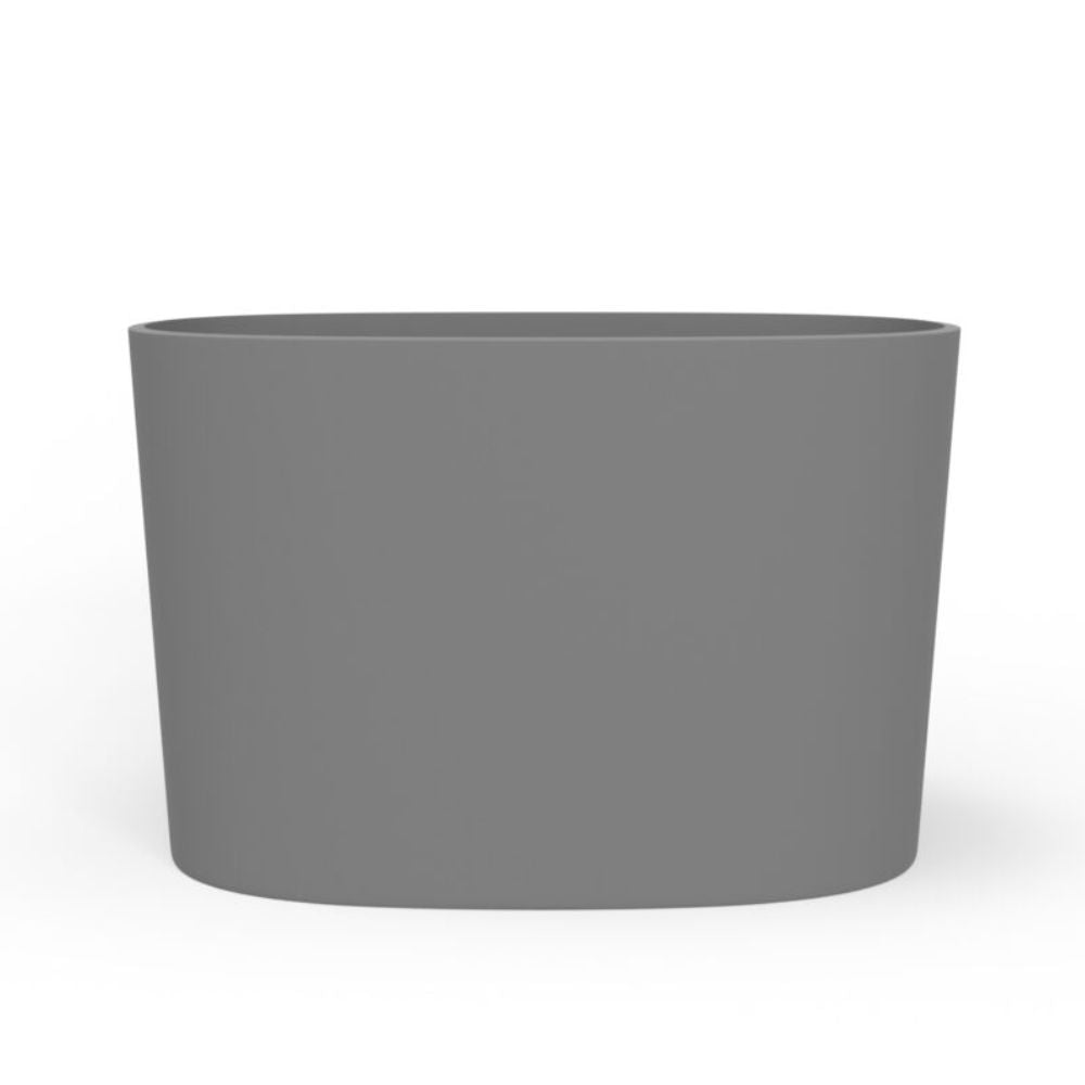 Gray planter on a white background