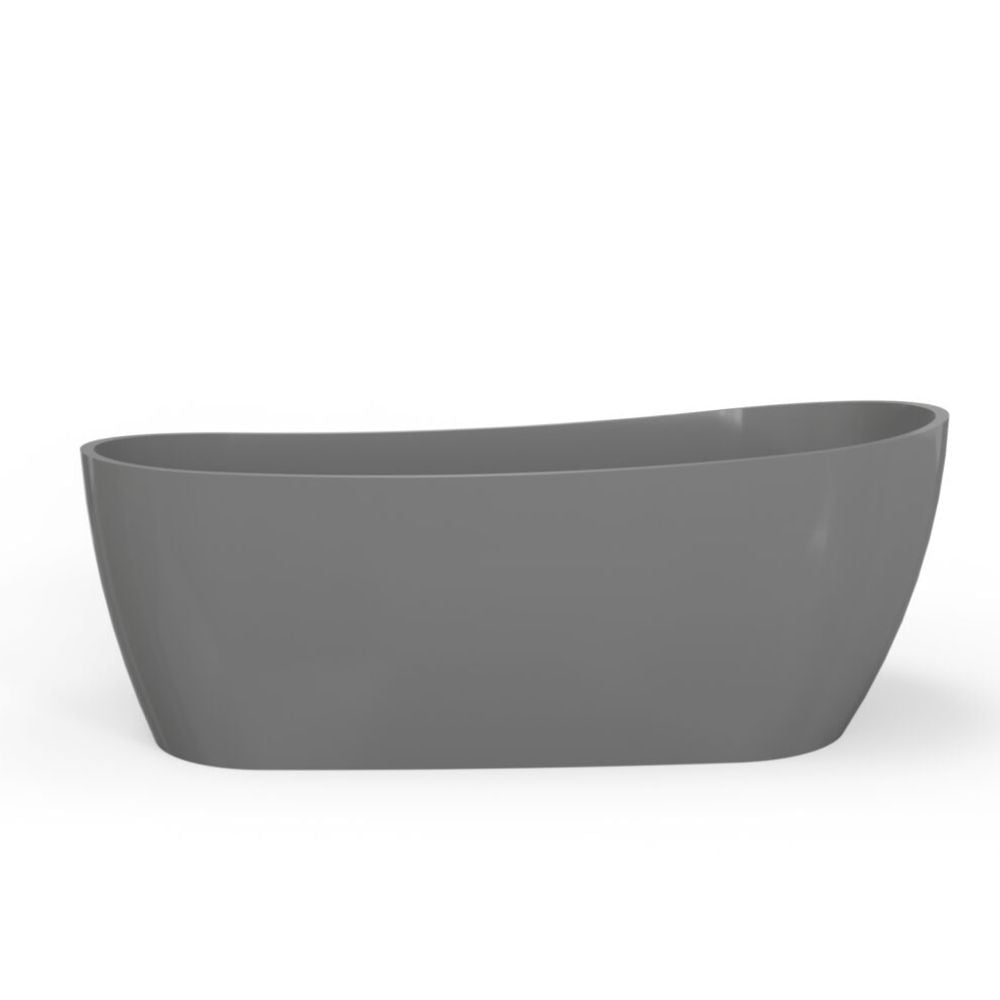 Gray freestanding bathtub on a white background