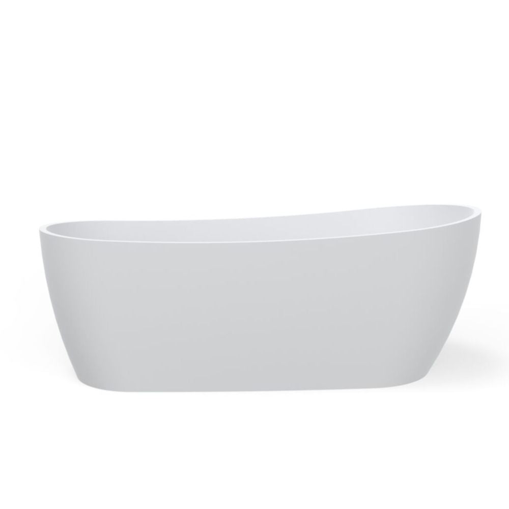White freestanding bathtub on a white background