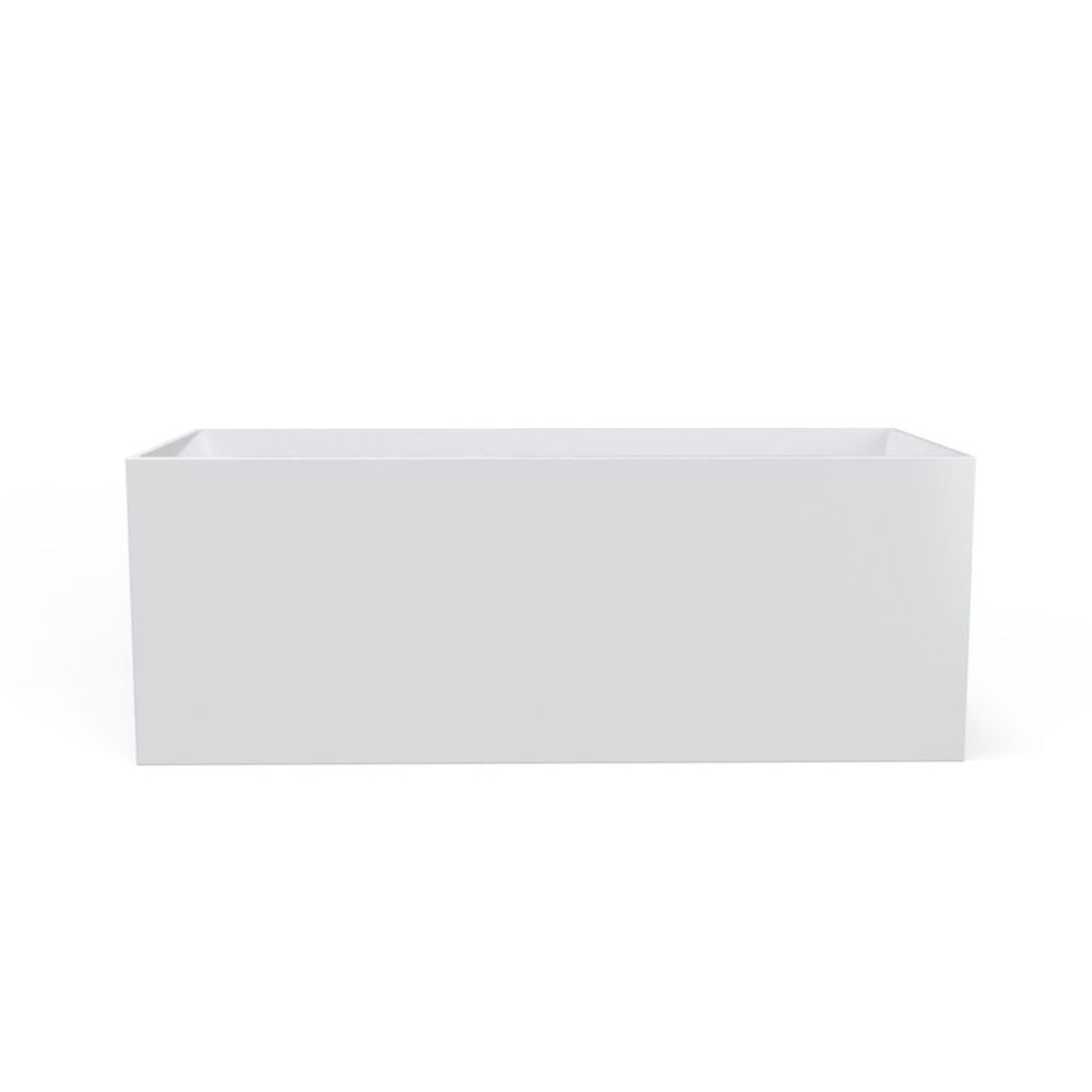 White rectangular planter on a white background
