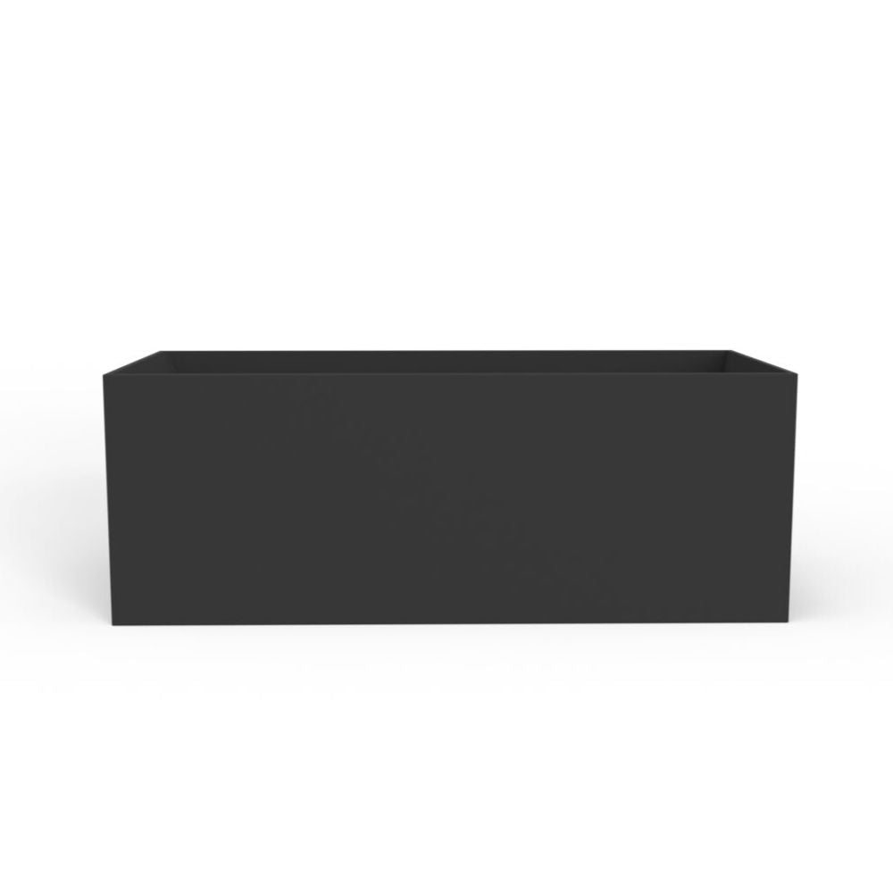 Black rectangular box on a white background
