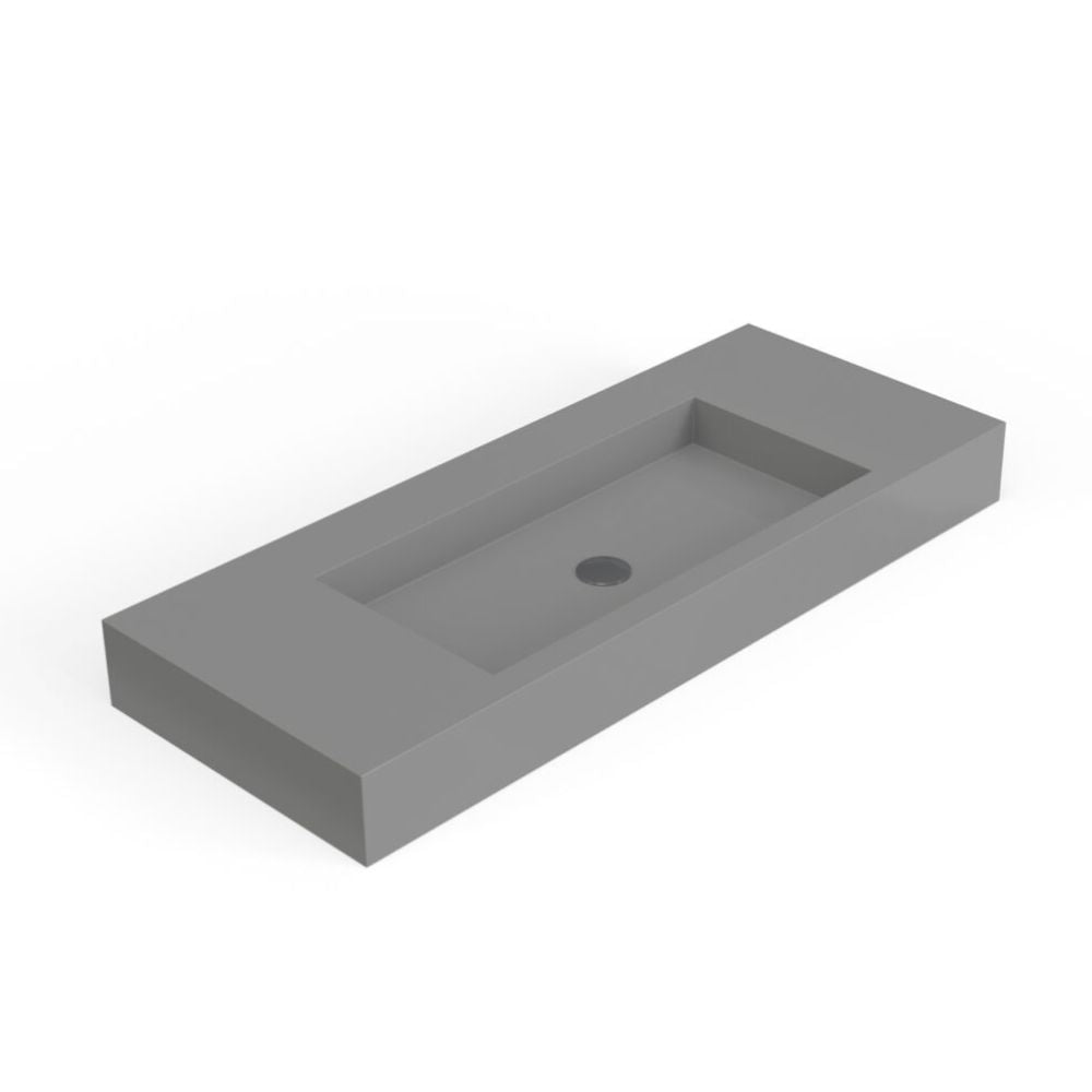 Black rectangular mat on a white background