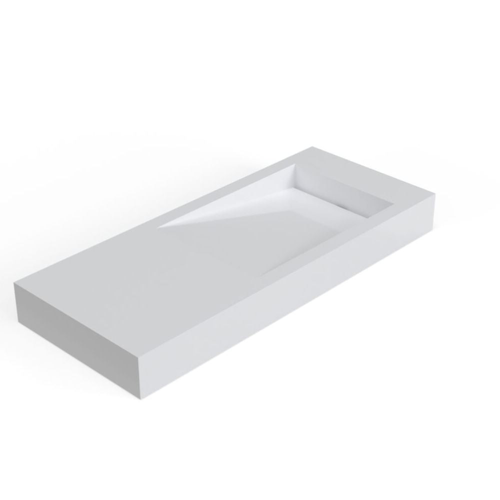 White rectangular tray on a white background