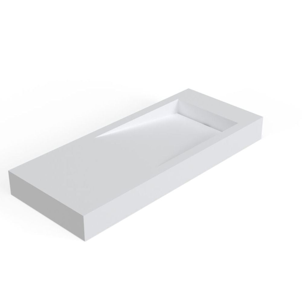 White rectangular tray on a white background