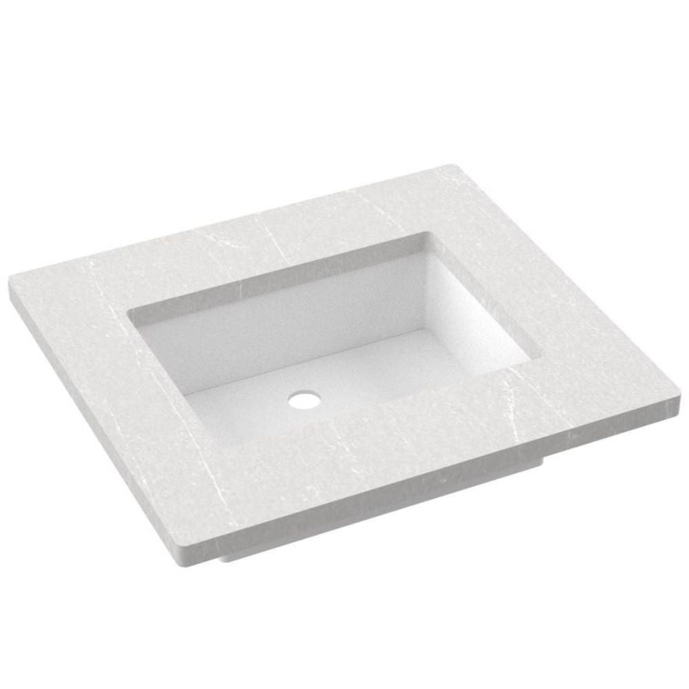 White rectangular sink on a white background