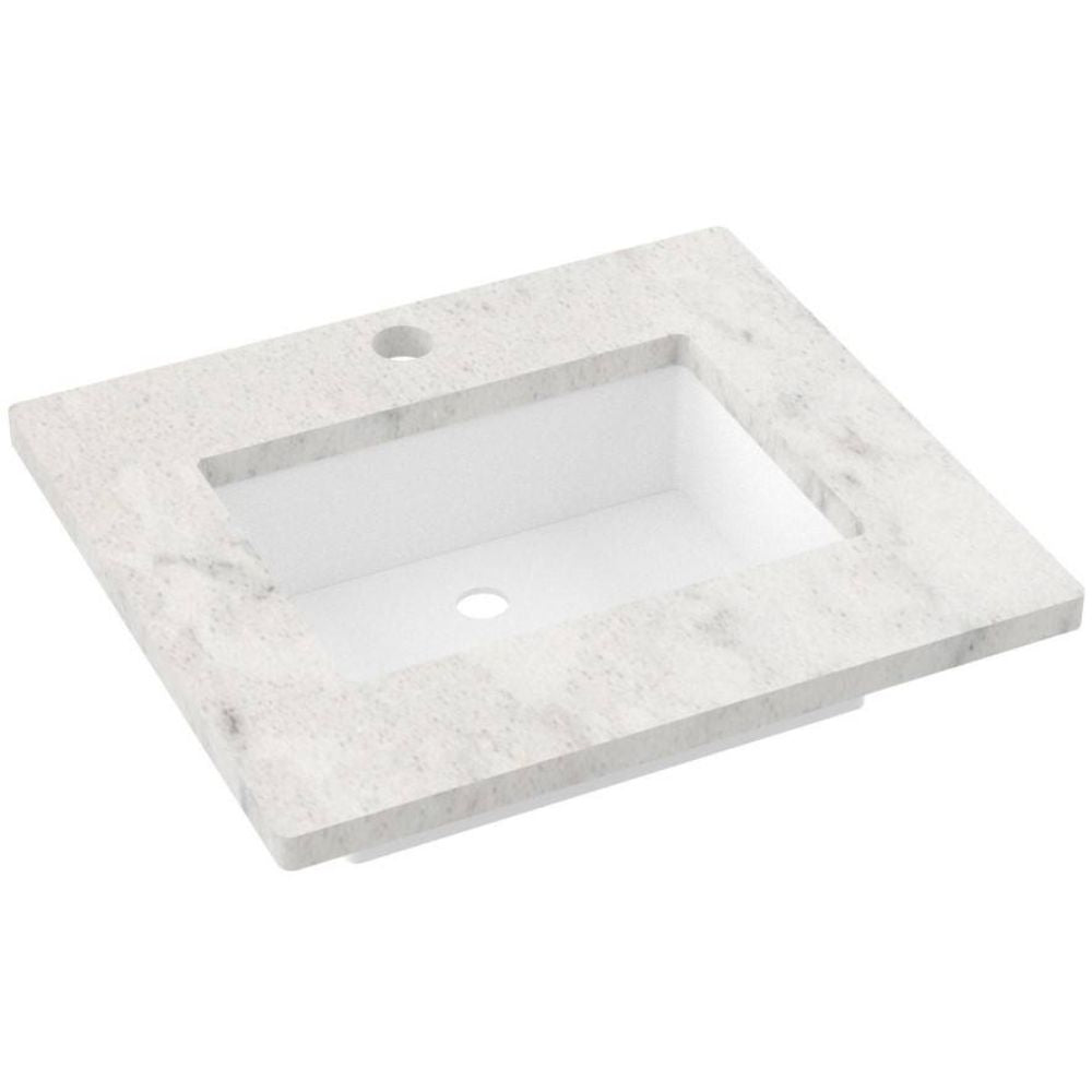White marble sink basin on a white background