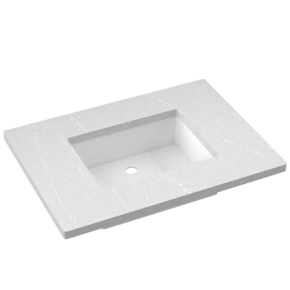 White rectangular sink on a white background