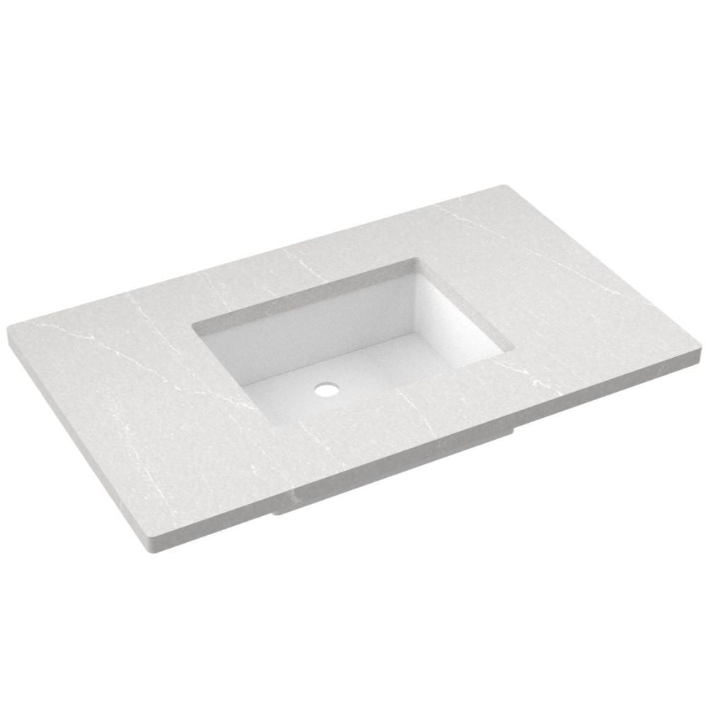White rectangular sink on a white background