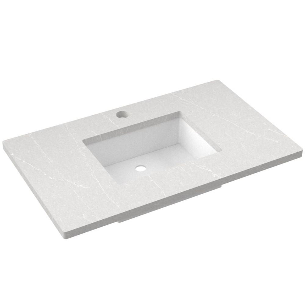 White rectangular sink on a white background