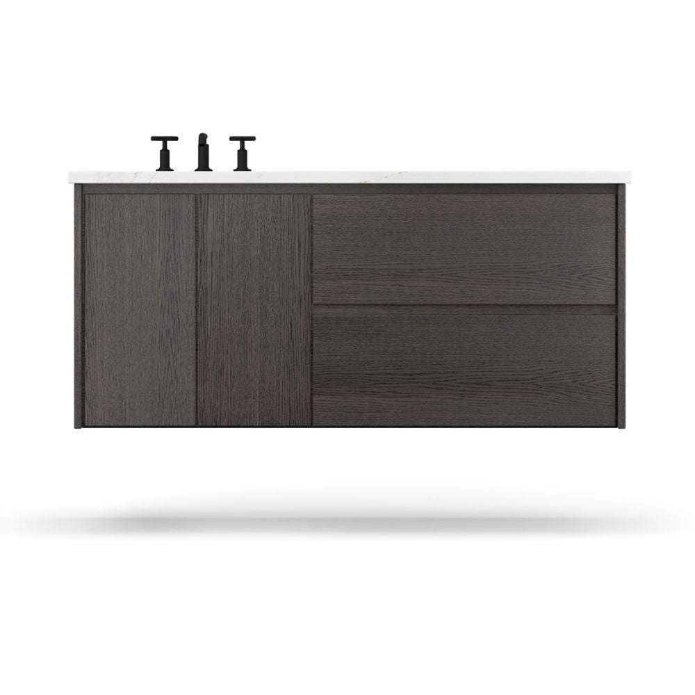 A Smoked Modern Bath Vanity