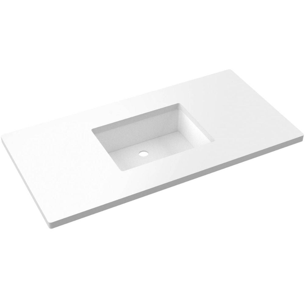 White rectangular sink on a white background