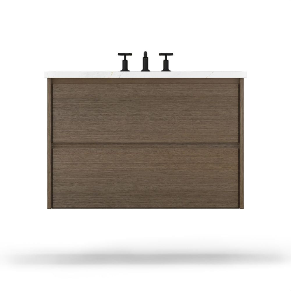 Vanderloc 48" Gilded Two-Drawer Single Bath Floating Vanity