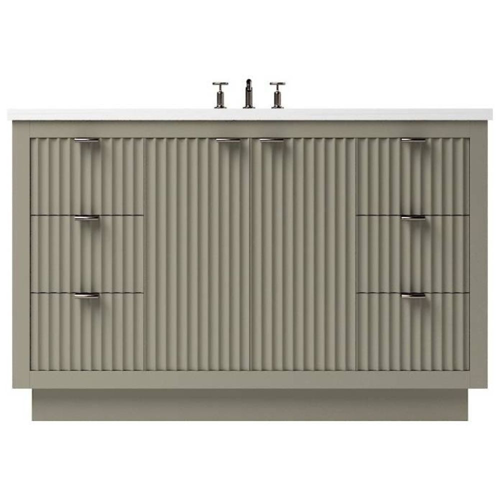 Bathroom vanity with a textured design on a white background