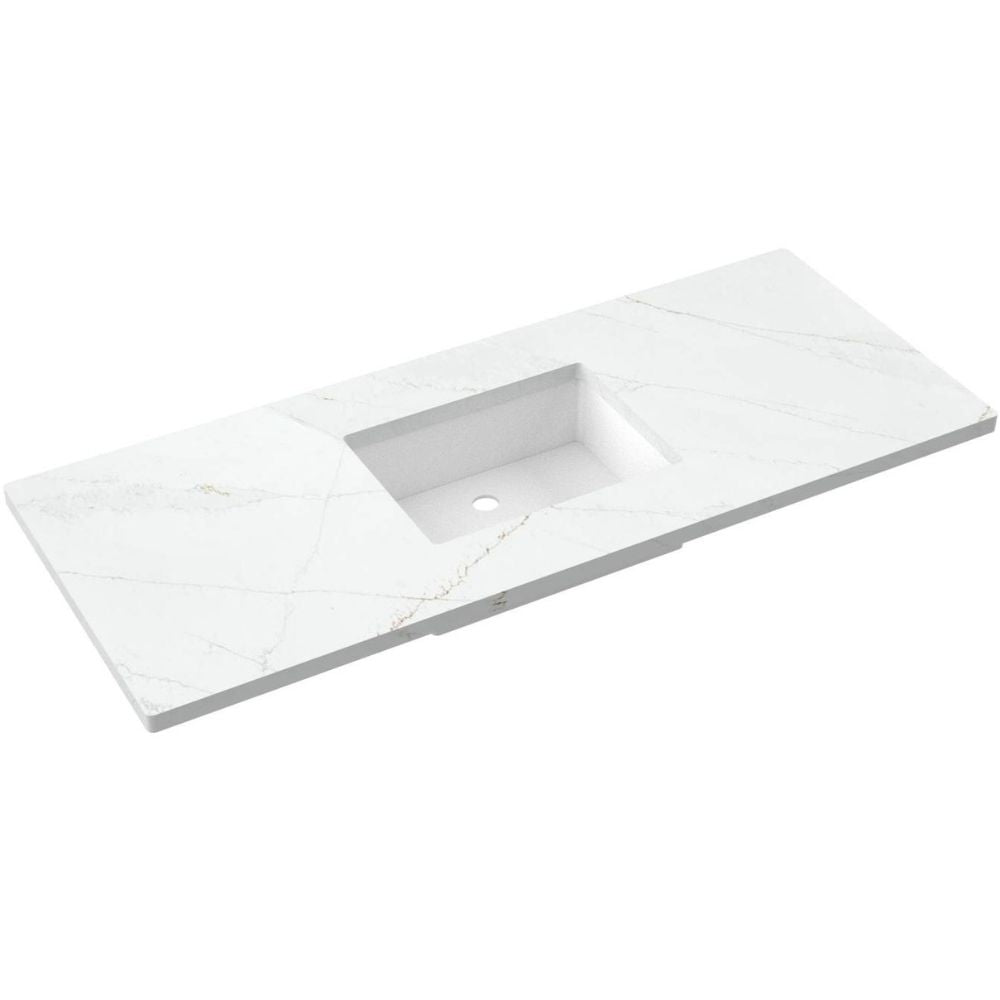 White rectangular sink on a white background