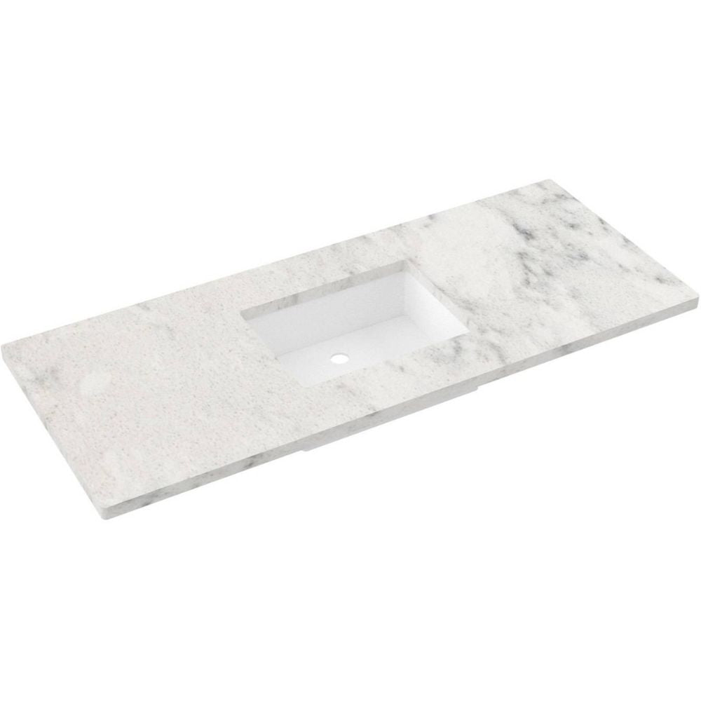Marble-patterned countertop on a white background