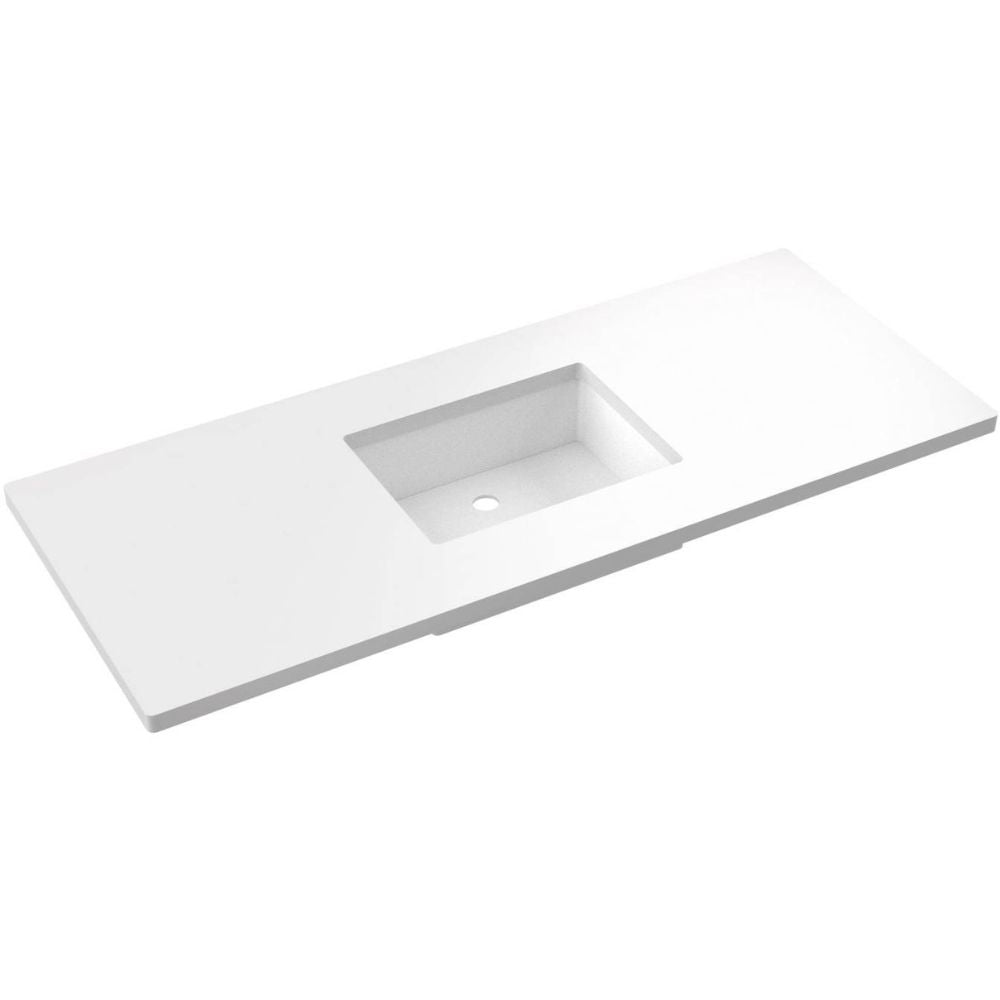 White rectangular sink on a white background