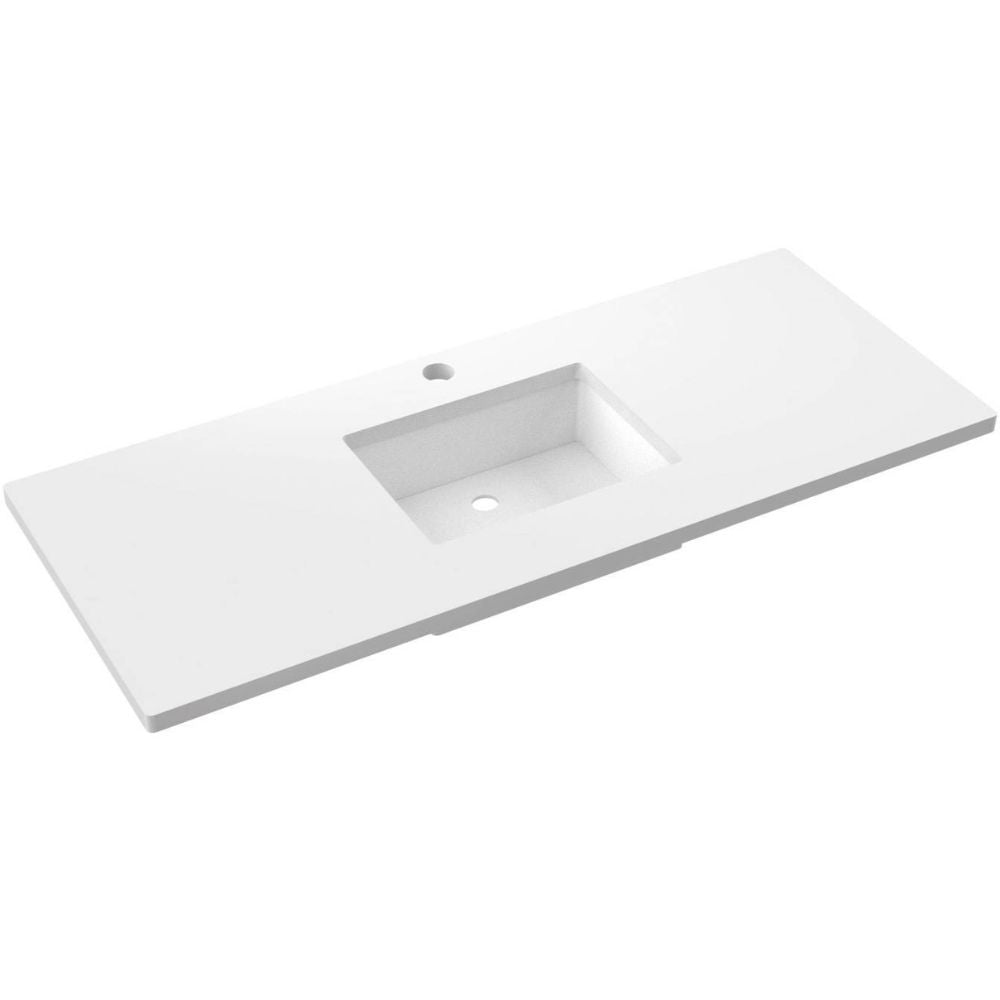 White rectangular sink on a white background