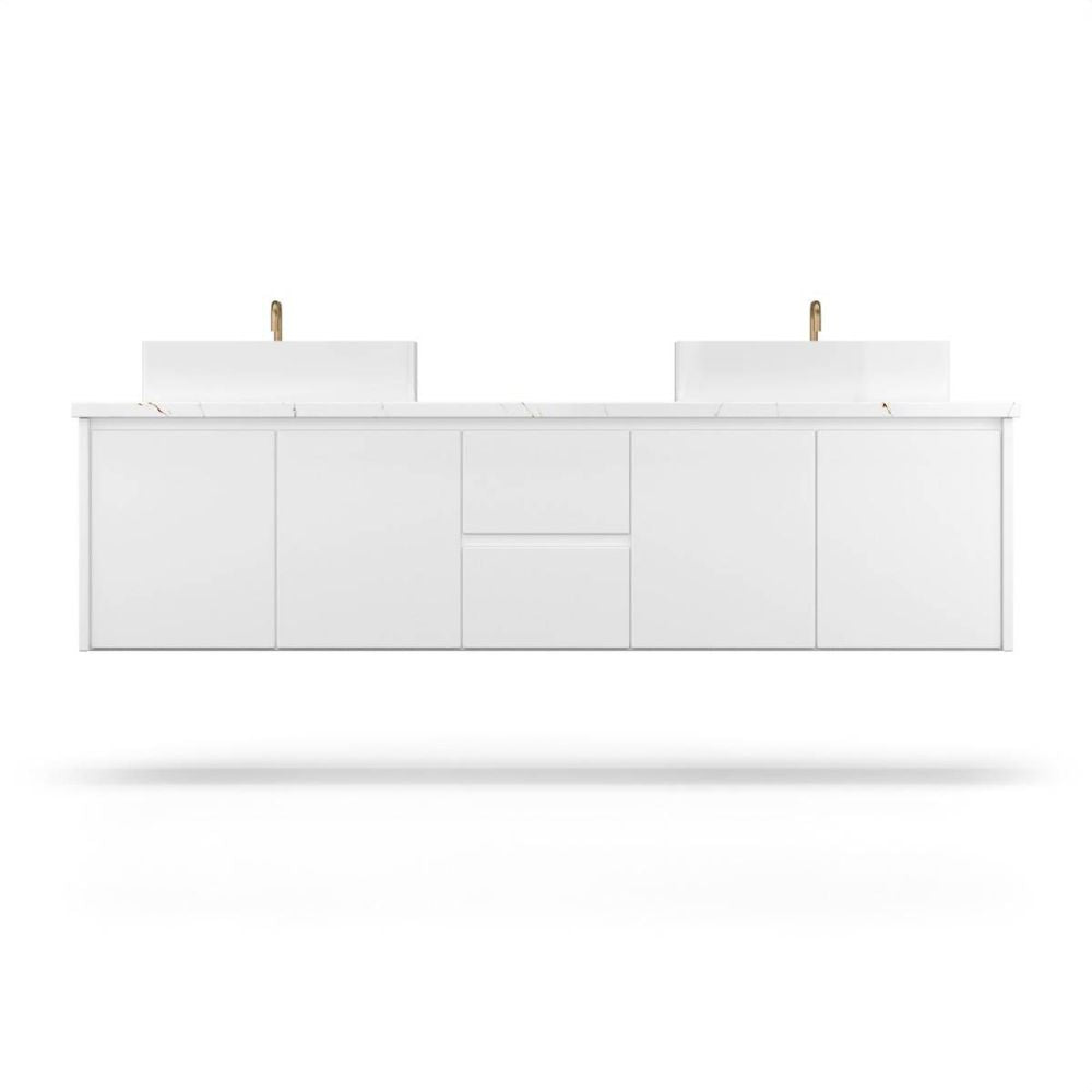 Vanderloc 60" Gilded Double Bath Floating Vanity
