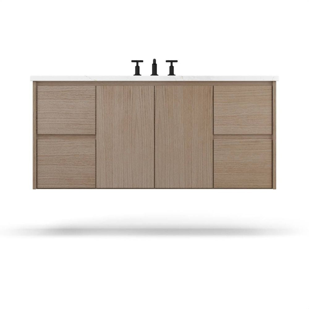 Vanderloc 60" Gilded Single Extra Wide Bath Floating Vanity