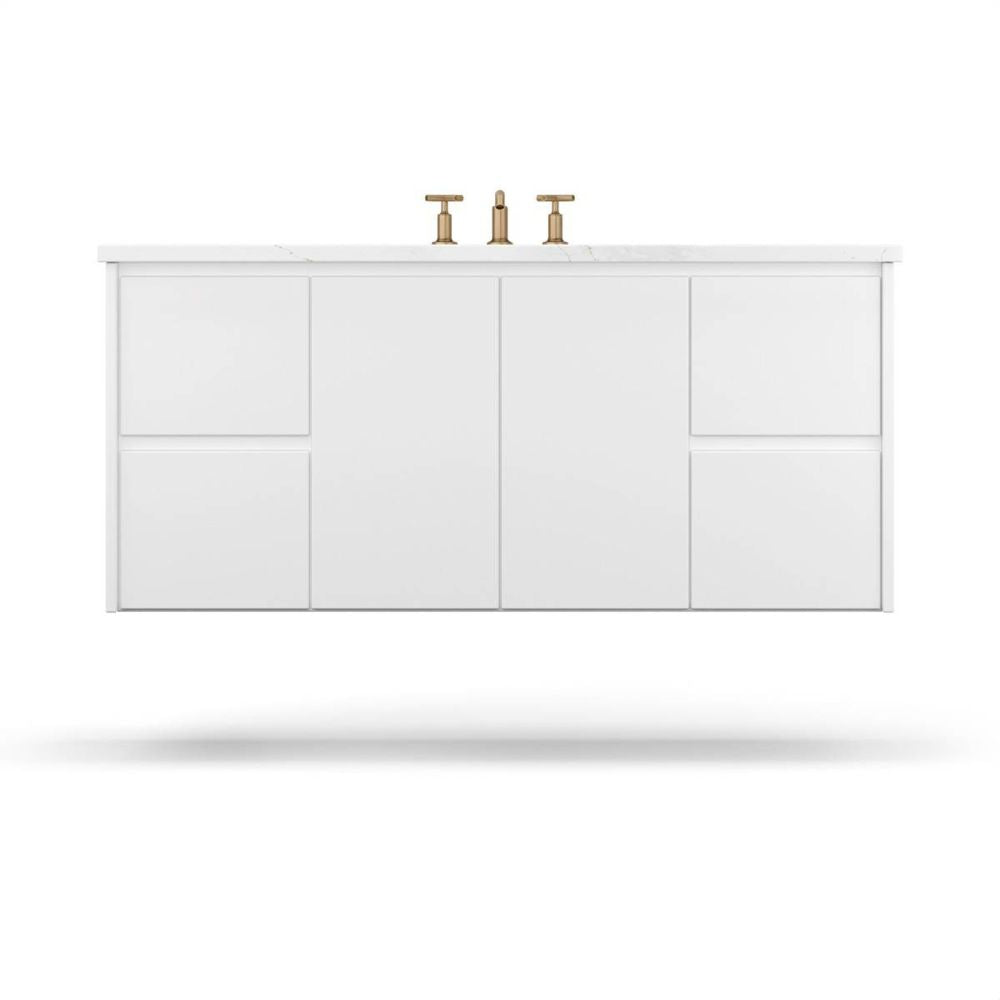 Vanderloc 60" Gilded Single Extra Wide Bath Floating Vanity