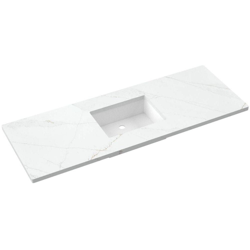 White rectangular sink on a white background