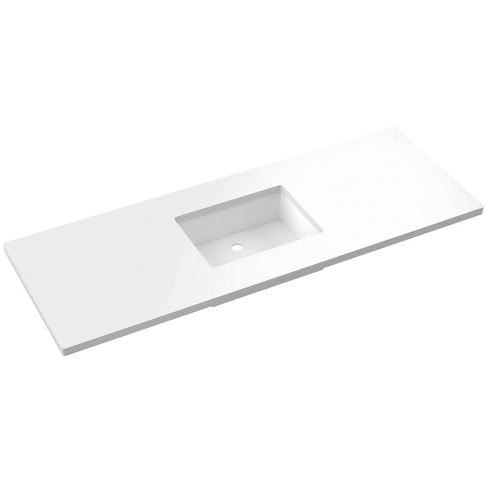 White rectangular sink on a white background